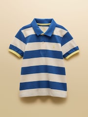 Joules Boys' Woody Yellow & Blue Pack Of Two Polo Shirts - Image 2 of 7