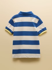 Joules Boys' Woody Yellow & Blue Pack Of Two Polo Shirts - Image 4 of 7