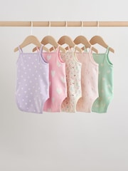 Pink Vest Baby Bodysuits 5 Pack - Image 2 of 12