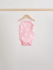 Pink Vest Baby Bodysuits 5 Pack - Image 6 of 12