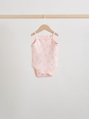 Pink Vest Baby Bodysuits 5 Pack - Image 8 of 12