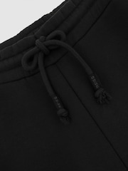 Reiss Black Monterey Cotton-Blend Fleece-Back Joggers - Image 7 of 7