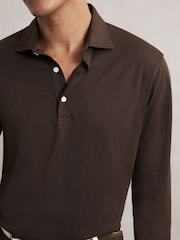 Reiss Brown Porofino Polo Shirt - Image 3 of 6