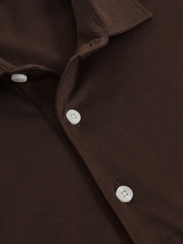 Reiss Brown Porofino Polo Shirt - Image 6 of 6 Reiss Brown Porofino Polo Shirt - Image 6 of 6