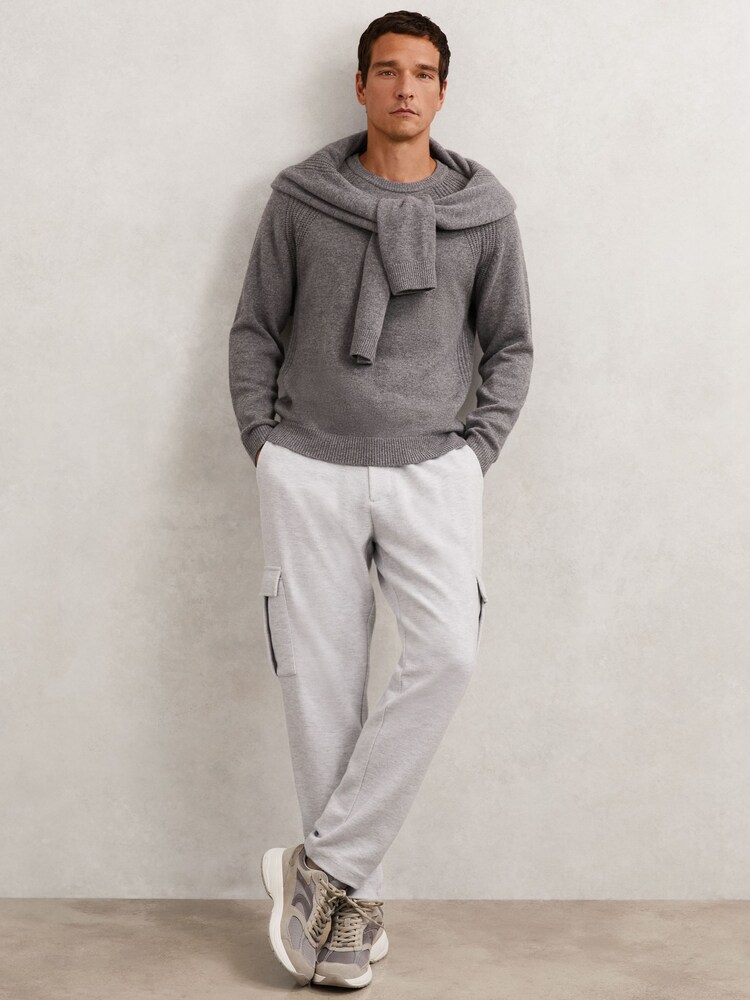 Reiss Willan Jersey Cargo Trousers with Cotton - صورة 1 من 7