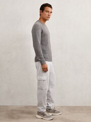 Reiss Willan Jersey Cargo Trousers with Cotton - صورة 3 من 7