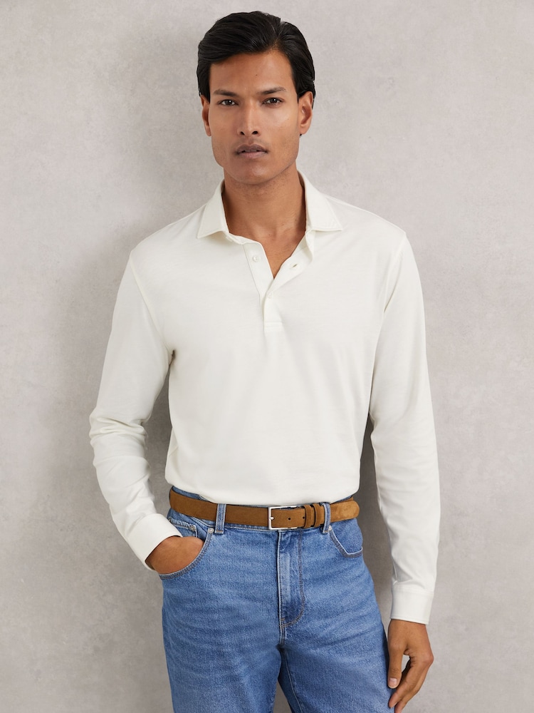 Reiss White Porofino Polo Shirt - Image 1 of 6 Reiss White Porofino Polo Shirt - Image 1 of 6