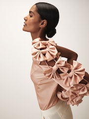Reiss Adabel Reiss | Royal Ballet Bow-Sleeve Top - Imagen 3 de 8