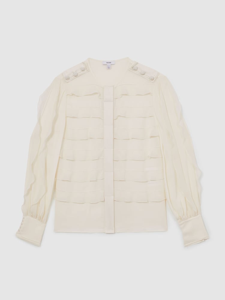 Reiss Ulyanna Reiss | Royal Ballet Ruffle Blouse - Imagen 2 de 6