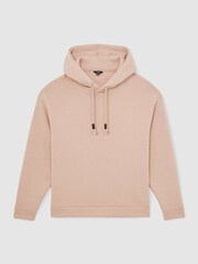 Reiss Pink Silvestro Cotton-Blend Fleece Hoodie - Image 2 of 6