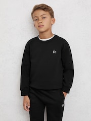 Reiss Black Avery Top & Joggers Set - Image 1 of 5