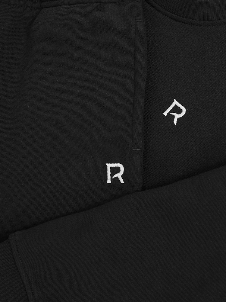 Reiss Black Avery Top & Joggers Set - Image 5 of 5