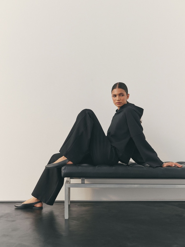 Nothing Ordinary Black Luxe Wide Leg PT-Trousers - Image 2 of 6