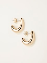 FatFace Gold Tone Classic Chunky Earrings - Image 1 of 2