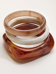 FatFace Multi Colour Three Resin Bangles - Image 2 of 2