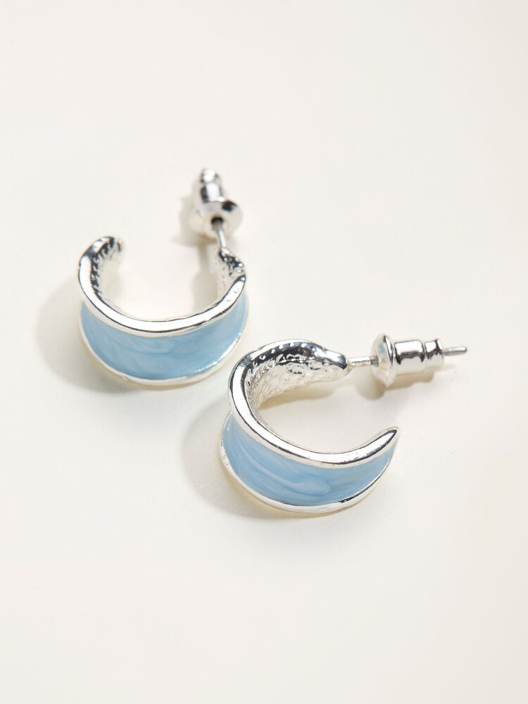 FatFace Blue Enamel Earrings - Image 3 of 3