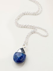 FatFace Blue Stone Drop Necklace - Image 2 of 2
