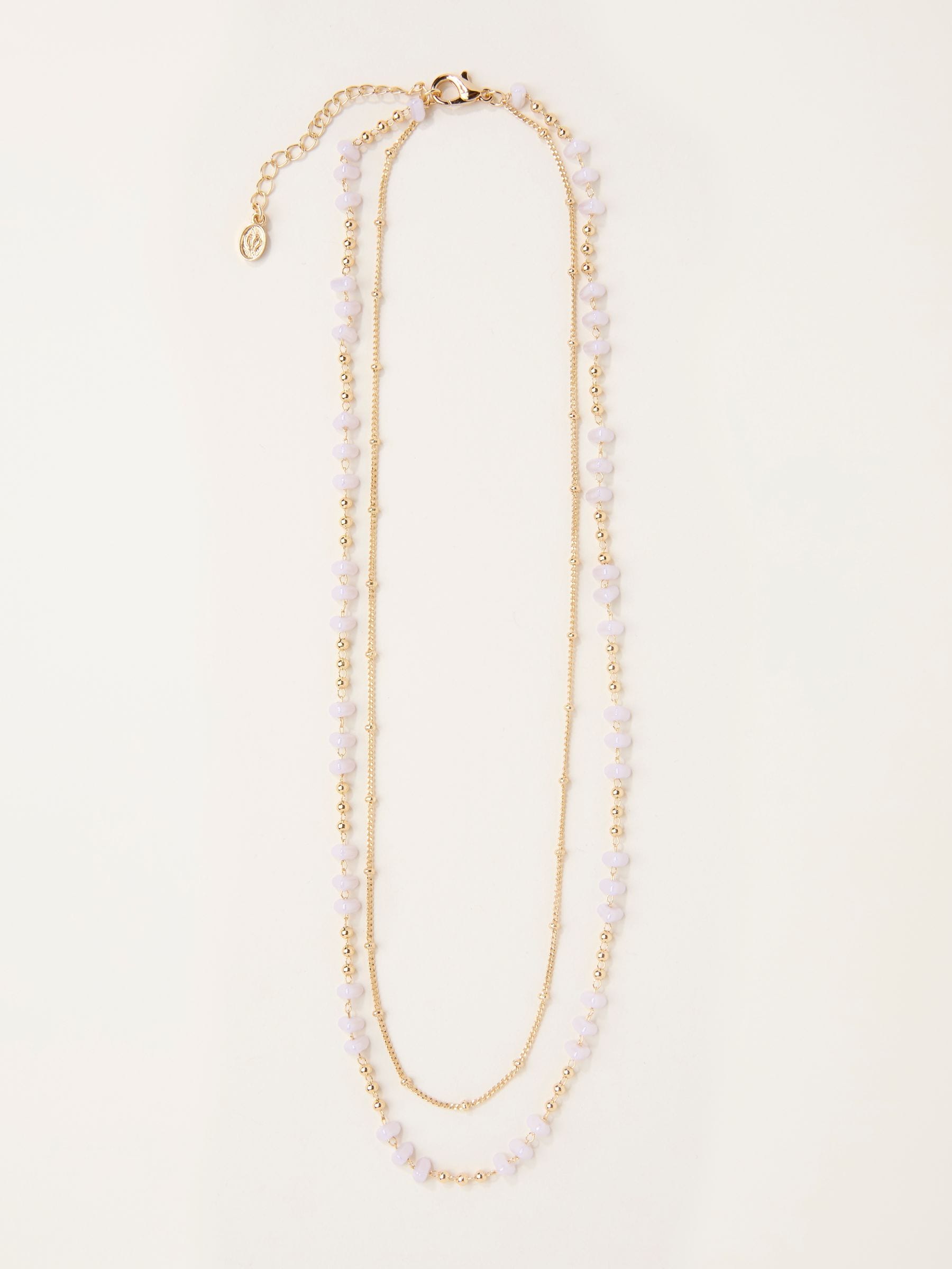 Fat Face Women - Necklace - Layered Faux Shell - Gold