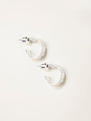 FatFace Silver Tone Filagree Hoop Earrings - Image 1 of 2