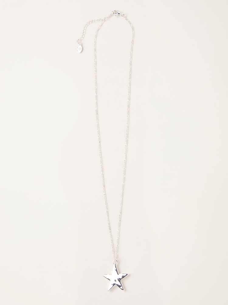 FatFace Silver Tone Large Star Necklace - Image 1 of 2