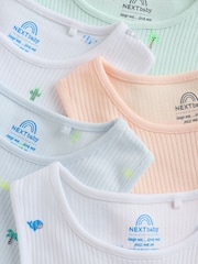 Green/Blue Vest Baby Bodysuits 5 Pack - Image 10 of 13