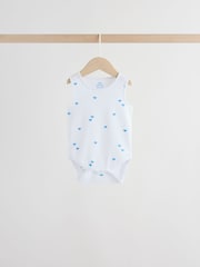 Green/Blue Vest Baby Bodysuits 5 Pack - Image 6 of 13