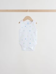Green/Blue Vest Baby Bodysuits 5 Pack - Image 7 of 13