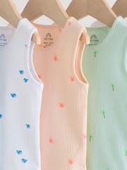 Green/Blue Vest Baby Bodysuits 5 Pack - Image 9 of 13