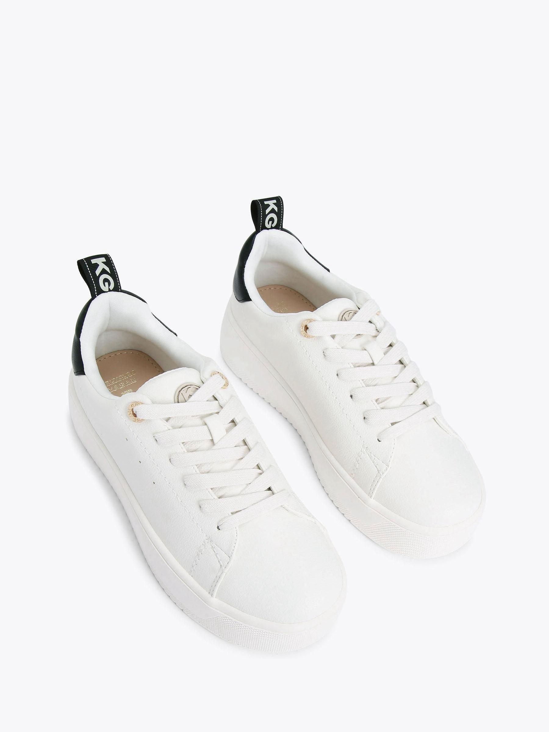 Buy KG Kurt Geiger White Lighter Lace-Up Trainers from Next South
