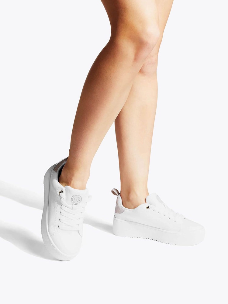 KG Kurt Geiger Pink Lighter Lace Up Trainers - Image 1 of 5