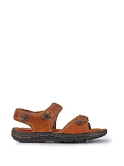 Pavers Brown Mens Adjustable Sandals - Image 2 of 6