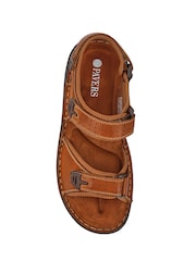 Pavers Brown Mens Adjustable Sandals - Image 5 of 6