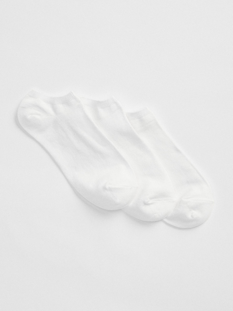 Gap White Basic Ankle Socks 3 Pack - Image 1 of 1