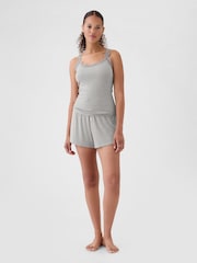 Gap Grey Mini Rib Lace Pyjamas Vest Top - Image 3 of 4