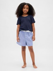 Gap Blue Flannel Pyjama Boxer Shorts (6-13yrs) (6-13yrs) - Image 1 of 4
