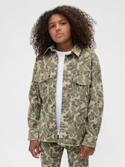 Gap Green Relaxed Camo Denim Shirt (4-13yrs) (4-13yrs) - Image 1 of 5