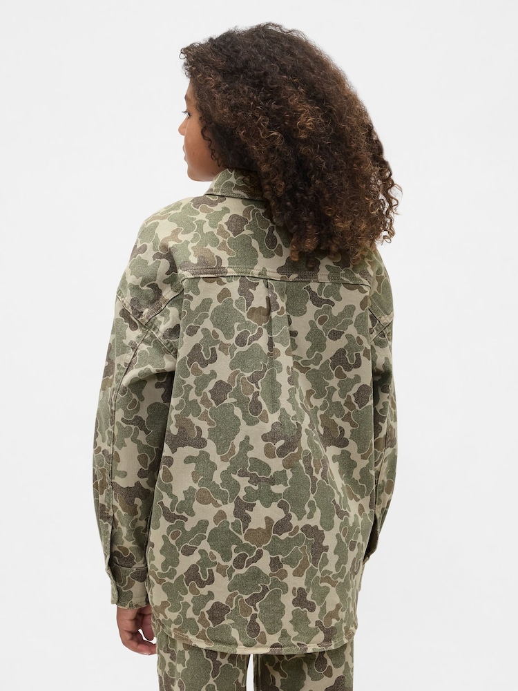 Gap Green Relaxed Camo Denim Shirt (4-13yrs) (4-13yrs) - Image 2 of 5