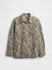 Gap Green Relaxed Camo Denim Shirt (4-13yrs) (4-13yrs) - Image 4 of 5