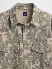 Gap Green Relaxed Camo Denim Shirt (4-13yrs) (4-13yrs) - Image 5 of 5