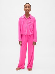 Gap Pink Pyjama Top & Trousers Set (6-13yrs) (6-13yrs) - Image 1 of 4