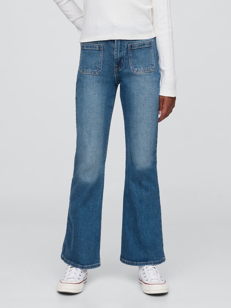 Gap Blue High Rise 70s Flare Jeans (5-13yrs) (5-13yrs) - Image 1 of 6