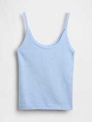 Gap Blue Soft Touch Cropped Knit Vest Top - Image 1 of 2