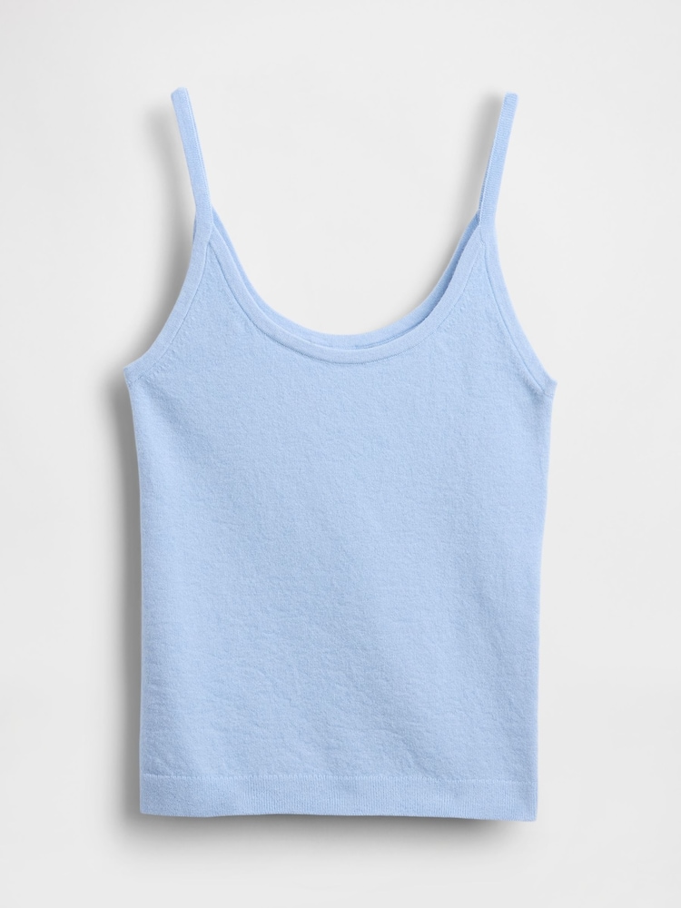 Gap Blue Soft Touch Cropped Knit Vest Top - Image 1 of 2