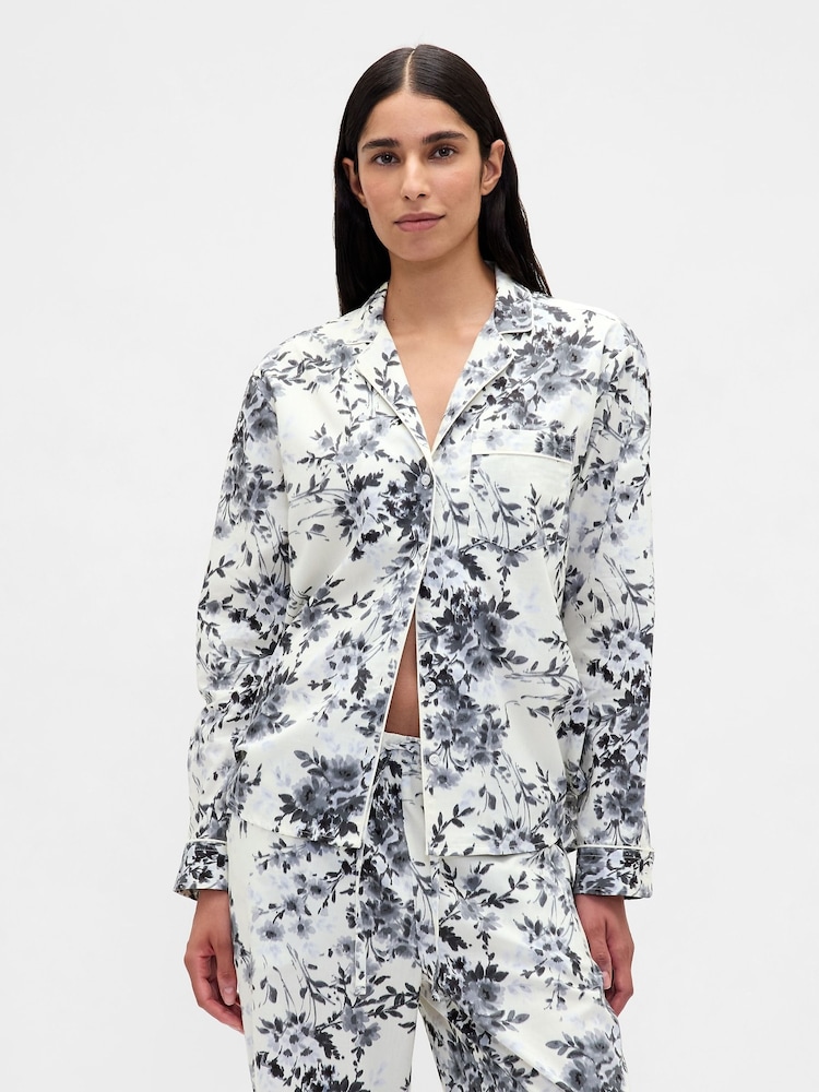 Gap White Poplin Pyjama Shirt - Image 1 of 4