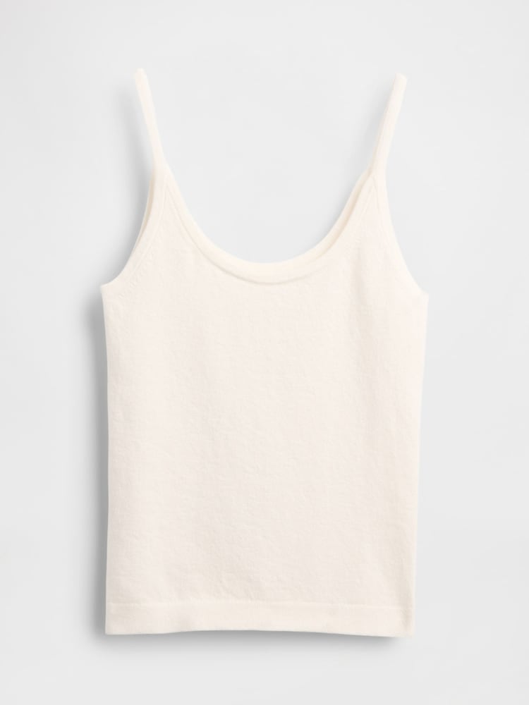 Gap White Soft Touch Cropped Knit Vest Top - Image 1 of 2