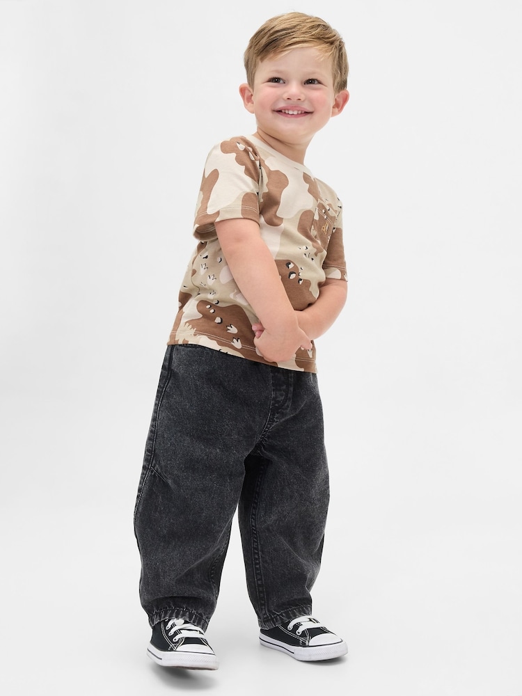 Gap Black Pull On Barrel Jeans (6mths-5yrs) (6mths-5yrs) - Image 2 of 5