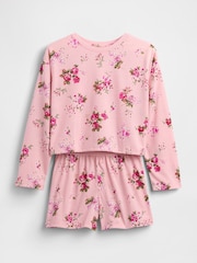 Gap Pink Floral Pyjama Shorts Set (6-13yrs) (6-13yrs) - Image 2 of 3