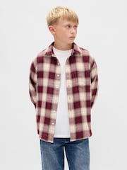 Gap Red Relaxed Check Shirt (4-13yrs) (4-13yrs) - Image 1 of 6