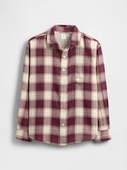 Gap Red Relaxed Check Shirt (4-13yrs) (4-13yrs) - Image 4 of 6