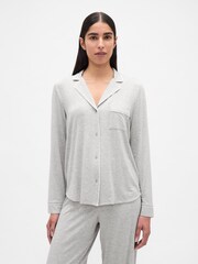 Gap Grey Modal Pyjamas Shirt - Image 1 of 3
